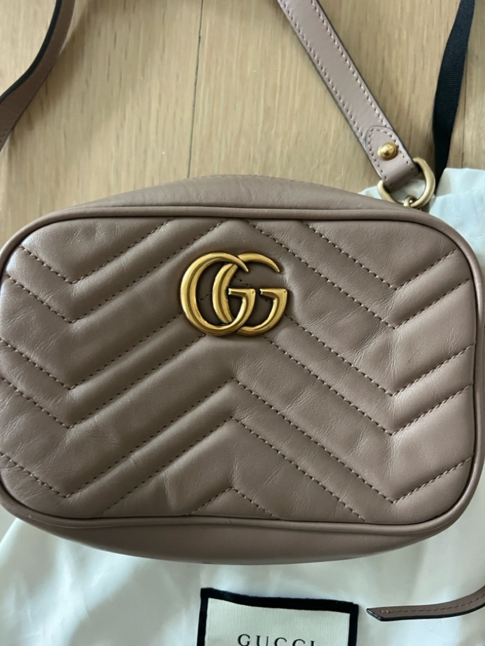 Gucci Marmont mini Leather Camera Bag in rose - Picture 3 of 8